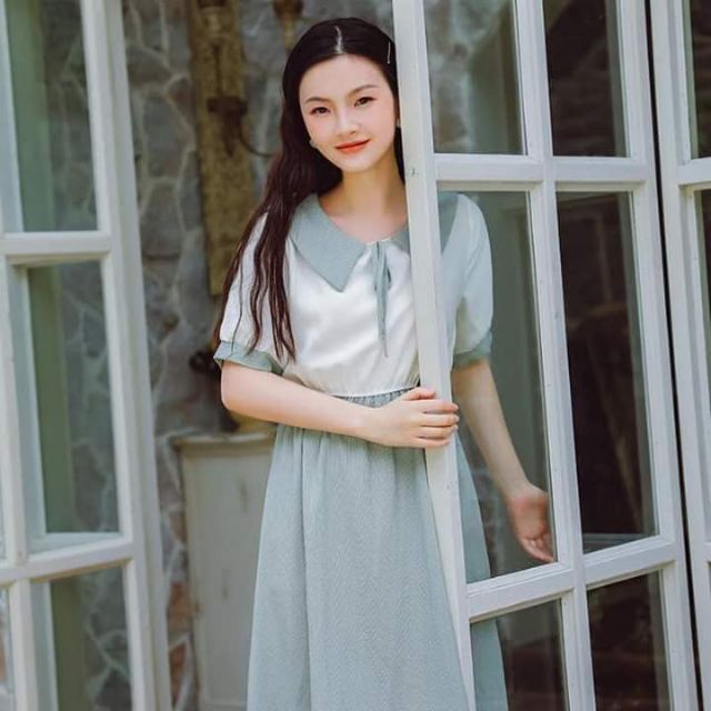Đầm kiểu nơ trẻ trung ( 180 300g)