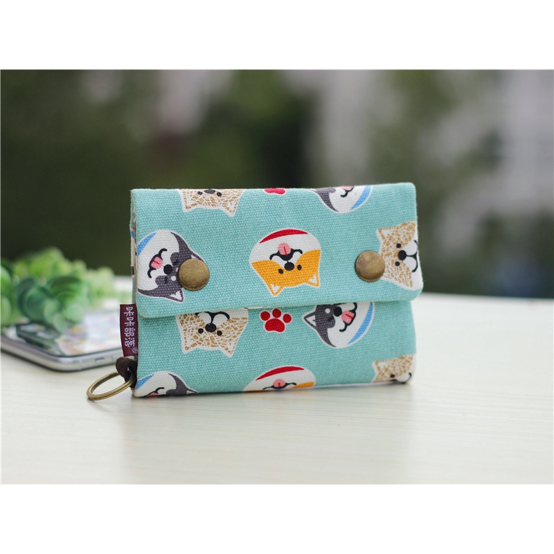 Ví Đựng Tiền Mini 30% Vải Canvas Đa Năng Phong Cách Hàn Quốc Dễ Thương Cho Nam Và Nữ