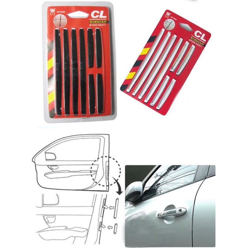 Nẹp cửa ô tô chống trầy bằng nhựa PVC+ABS mềm dẻo độ bền và đàn hồi cao