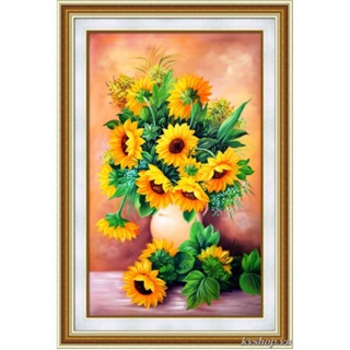 Tranh đính đá bình hoa hướng dương df2664