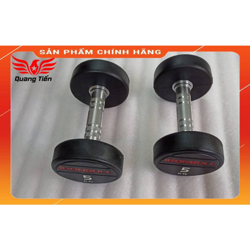 Tạ tay thép bọc cao su IronBull IR04 nhập khẩu 5kg ( giá 1 quả )