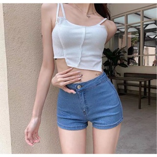 Quần sọt jean co dãn lưng cao hot - bt fashion