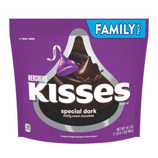 Socola HERSHEY’S KISSES Tím Hơi Đắng Lớn - HERSHEY’S KISSES Special Dark Mildly Sweet Chocolates Family Pack