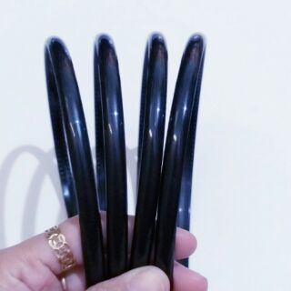 Combo 5 cái Bờm cài tóc nhựa mềm màu đen (bản 8mm)