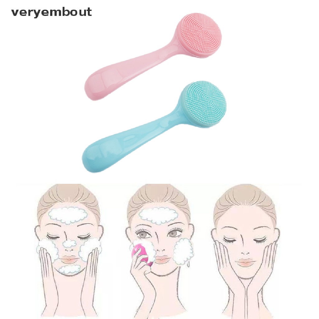 [Hàng mới về] Cọ rửa mặt silicon mềm mát xa da mặt loại bỏ mụn đầu đen
