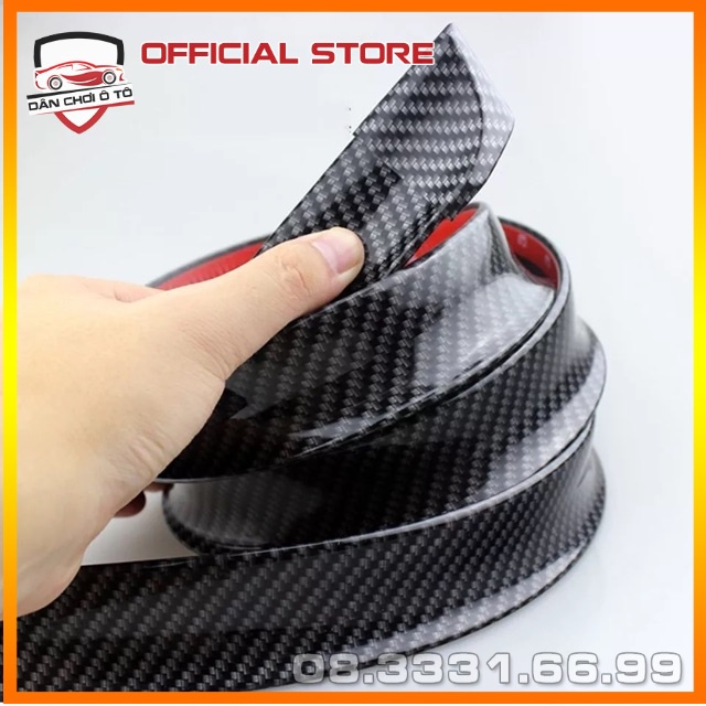 Đuôi gió liền cốp thể thao dành cho ô tô xe hơi vân carbon - đen nhám cao cấp phù hợp mọi loại xe