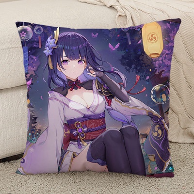 (nhiều mẫu) Gối IN HÌNH Shogun Genshin Impact game chibi gồm cả vỏ và ruột êm ái chất đẹp