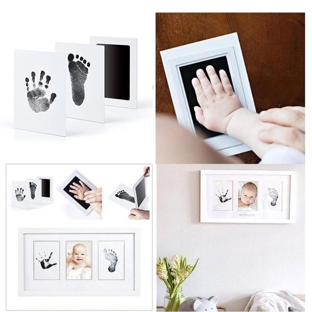 Bộ Đệm Mực In Dấu Chân Cún Không Độc Hại Cho Bé Sơ Sinh 0-6 Tháng Tuổi
