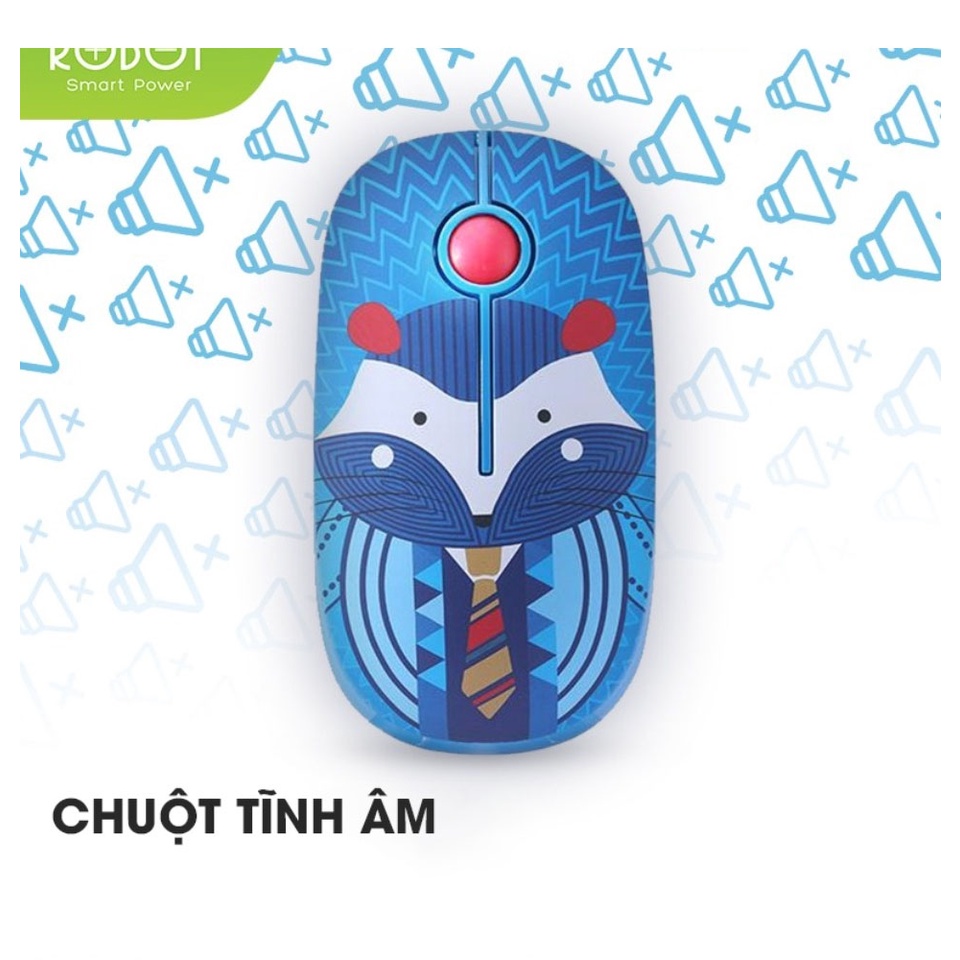 Chuột Không Dây Tĩnh Âm 2.4Ghz ROBOT M330 Khoảng Cách Tín Hiệu 20m