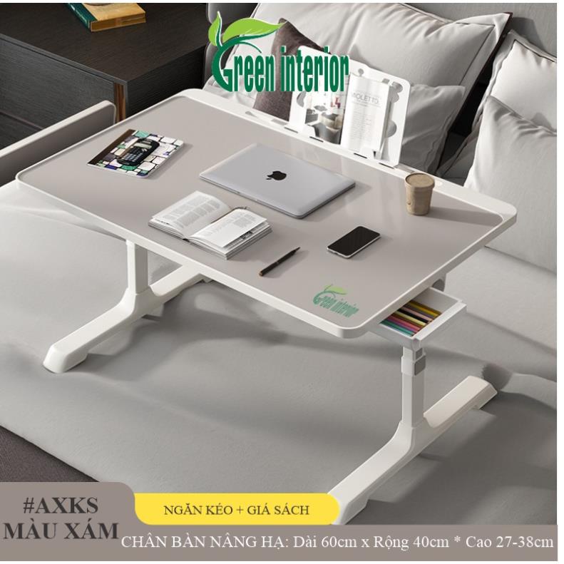 Bàn làm việc tại nhà, Bàn học sinh gấp gọn thông minh Green Furni, hiện đại Màu Xám AX