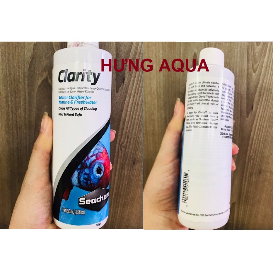 Dung dịch Khử đục làm trong nước bể cá, hồ thủy sinh Clarity Seachem 100ml 250ml