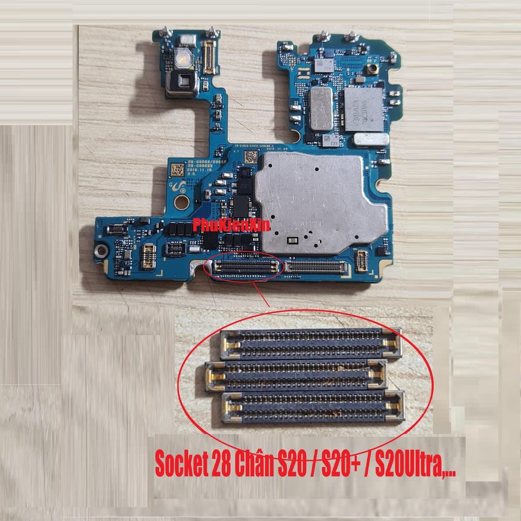 [Mã ELFLASH5 giảm 20K đơn 50K] Chân Zin Conect, Socket Màn Hình ( Chân trên Main ) S20, S20+, S20Ultra 27, 28 Chân