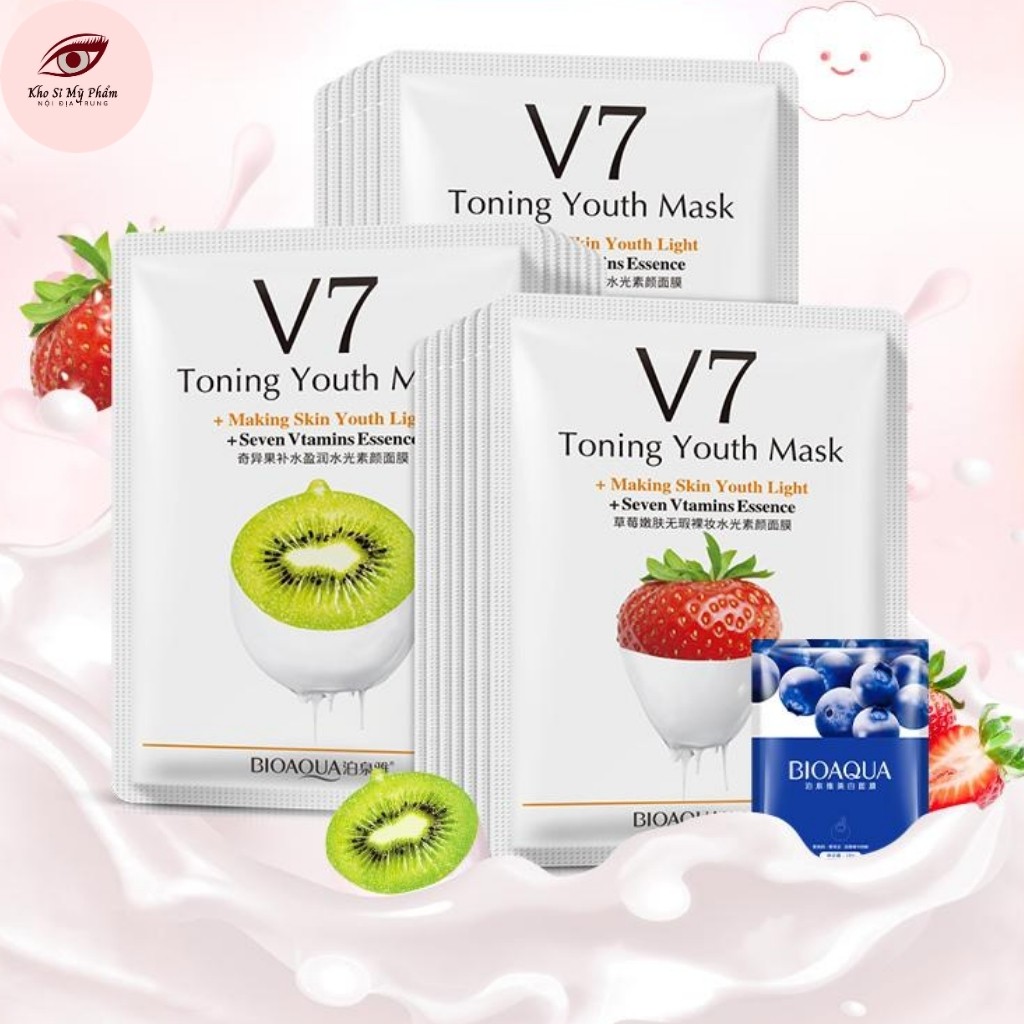Mặt Nạ Trái Cây Cấp Ẩm Bioaqua V7 Toning Mask