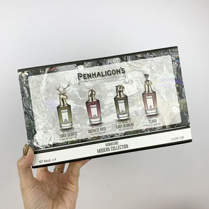 (Hàng Mới Về) Bộ 4 Chai Nước Hoa 4x30ml Hình Đầu Hươu Con Công Cheetah Fox