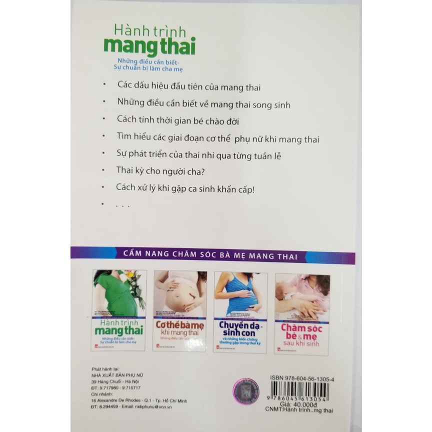 [Mã BMBAU50 giảm 7% đơn 99K] Sách- Hành Trình Mang Thai- Những Điều Cần Biết- Sự Chuẩn Bị Làm Cha Mẹ