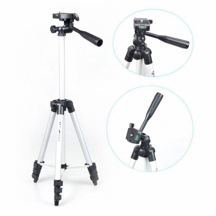 Chân máy ảnh và smartphone Tripod TF – 3110 hỗ trợ cho máy ảnh, ống nhòm và điện thoại