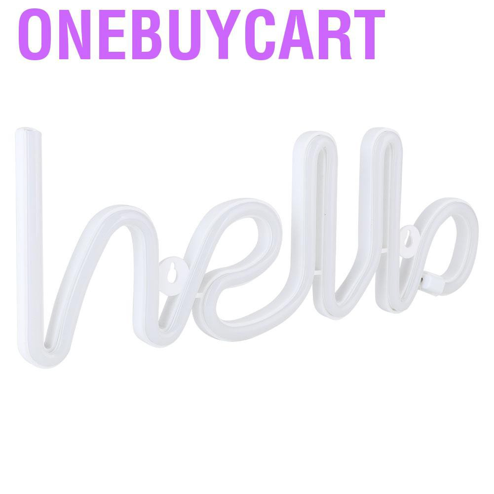 Onebuycart Unique Hello English Letter Shape LED Light Decorative for Proposal Birthday Party Home