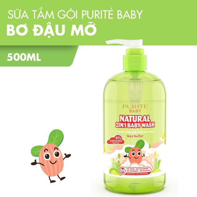 Sữa Tắm Gội Purité Baby Natural 2in1