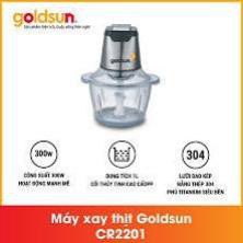 Máy xay thịt ,xay đa năng GOLDSUN CR2201, dung tích 1.2L, Cối thủy tinh, Lưỡi dao kép, BH chính hãng 1 năm