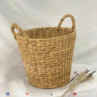 Giỏ lục bình hình trụ có quai