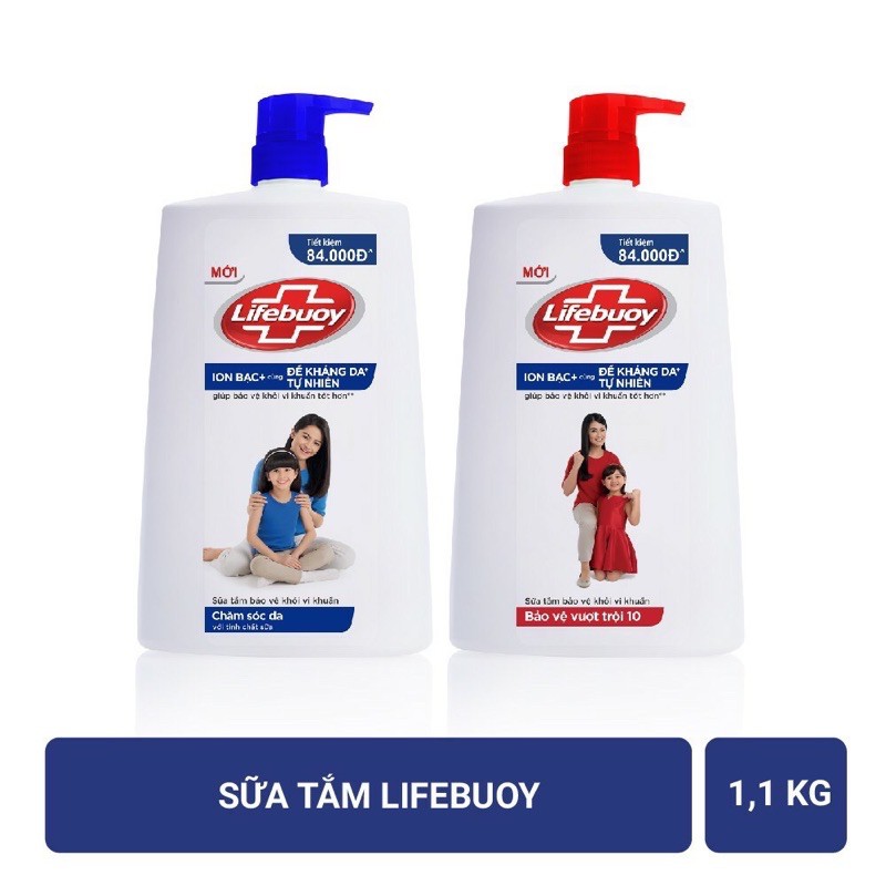 SỮA TẮM LIFEBUOY BẢO VỆ VƯỢT TRỘI 10 Chai Lớn 1.1 Kg