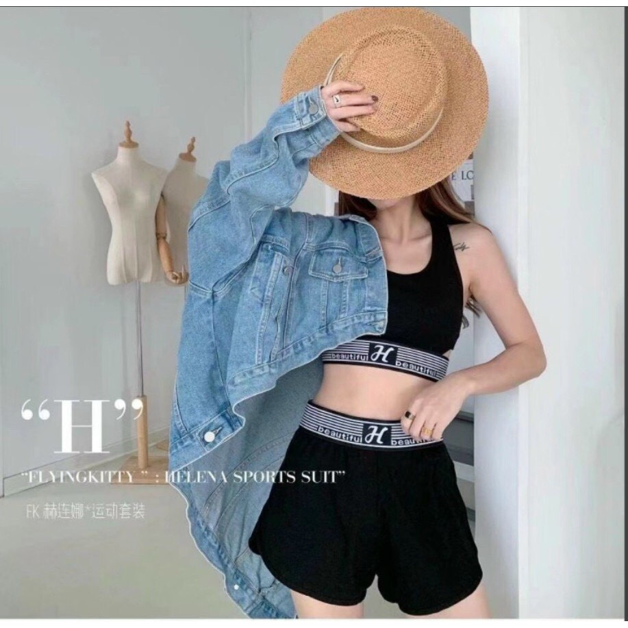 FREESHIP BỘ ĐỒ TẬP GYM, YOGA CHỮ H SIÊU XINH