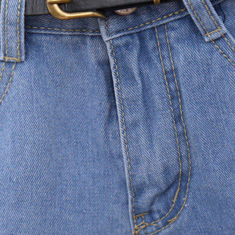 Quần Short Jeans Lưng Cao Có Túi Phong Cách Retro Cho Nữ