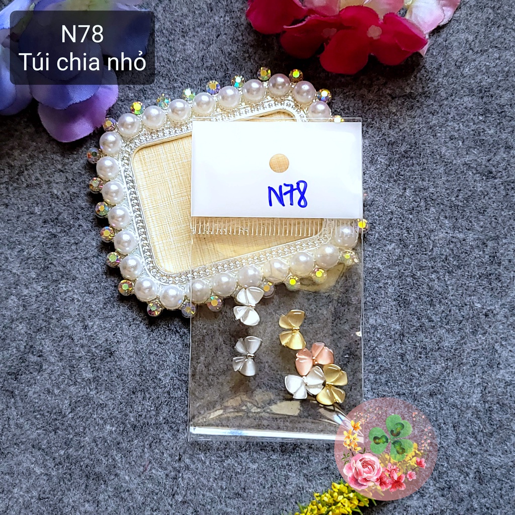 Mã N78 - Set phụ kiện "Bướ.m nhỏ", chuẩn chất lượng, đính dán móng, siêu sang chảnh.