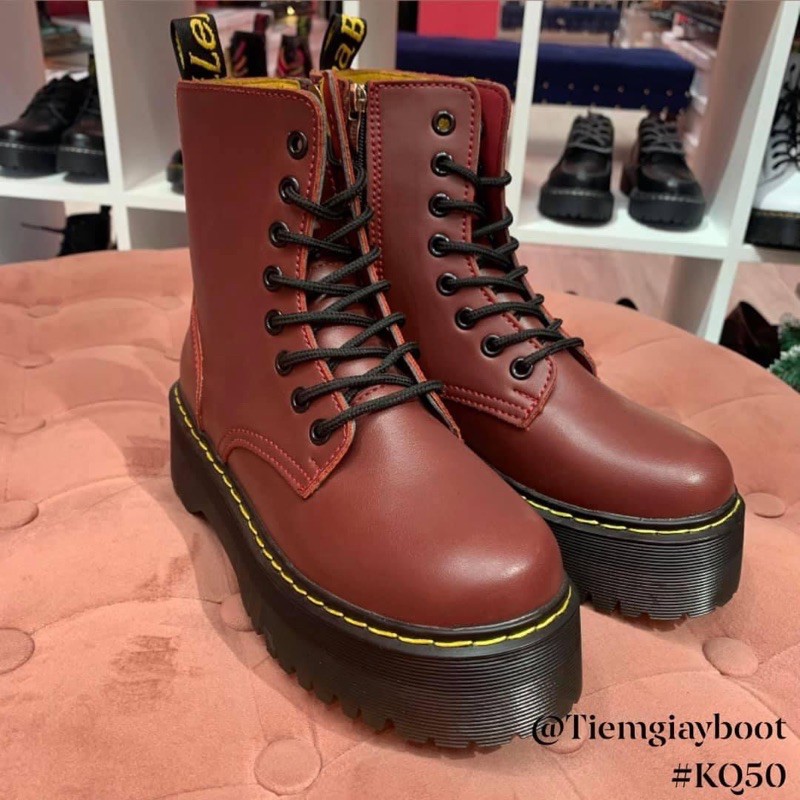 Boot Chiến Binh da thật ⚡FREESHIP⚡SALE-KQ50 Khóa Kéo Bên Hông Tiện Lợi Siêu Ngầu (FULL BOX LOGO TIỆM GIÀY BOOT)