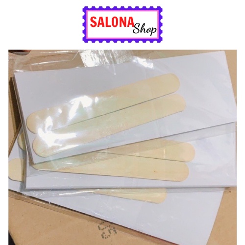 Sét giấy chuyên dụng để wax lông,tẩy lông gồm 2 que và 50 tờ giấy