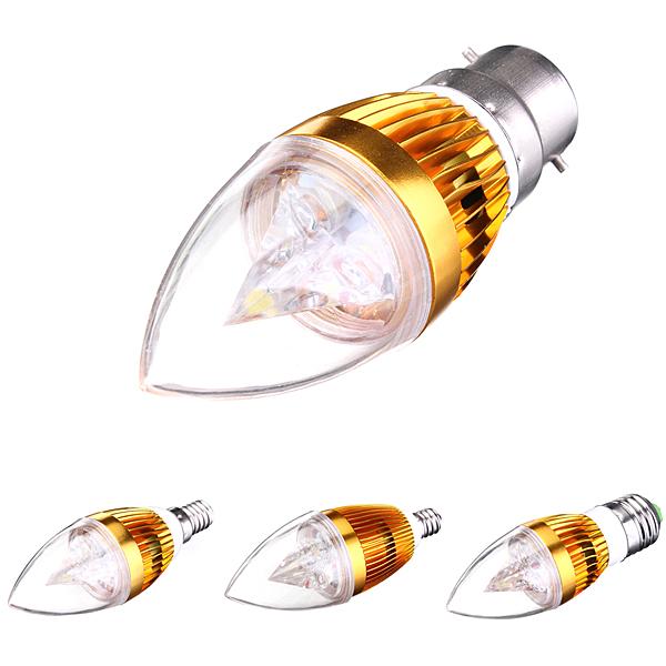 Bóng đèn nến E12 E14 E27 B22 3W LED 220V chất lượng cao