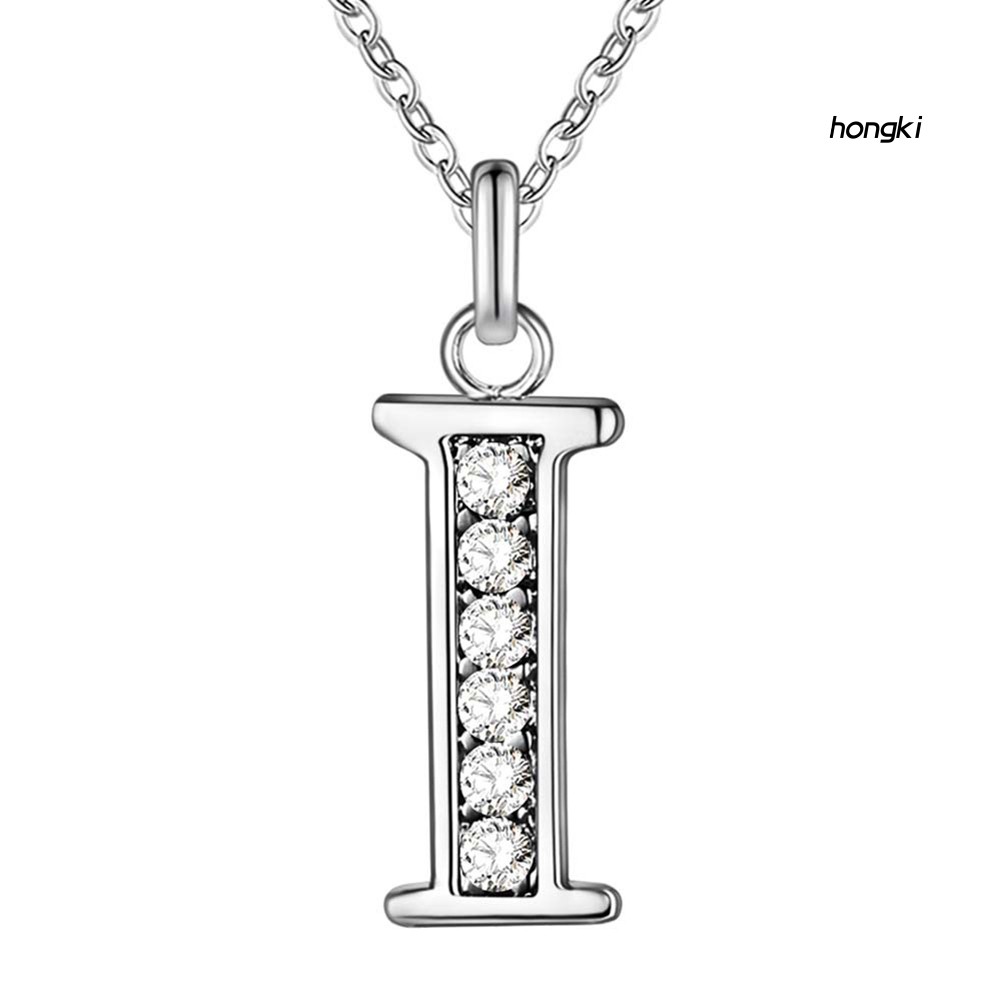 Dây Chuyền Mặt Hình 26 Chữ Cái Đính Đá Zircon Đơn Giản Thời Trang Cho Nam Nữ