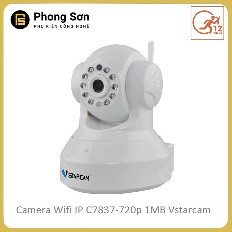 Camera wifi ip C7837 Vstarcam HD720 (màu đen+trắng )