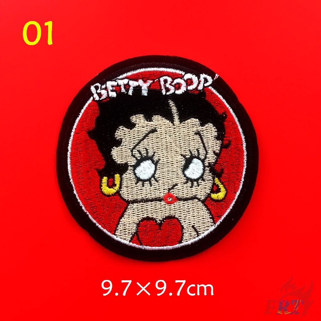 Miếng vá ủi thêu trang trí quần áo hình Betty Boop DIY