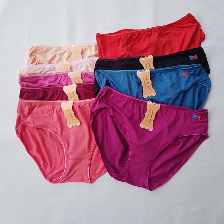 QUẦN LÓT COTTON 100 ĐIỂM ĐẸP HẠ GIÁ COMBO 10 CÁI ĐỦ MÀU 328802