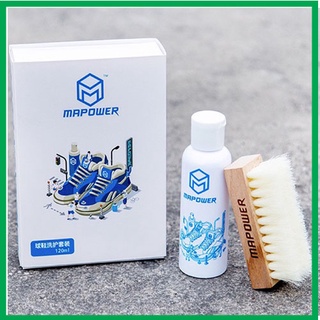 Bộ vệ sinh giày mapower chính hãng, dung dịch vệ sinh giày mapower, 120ml - mst37012