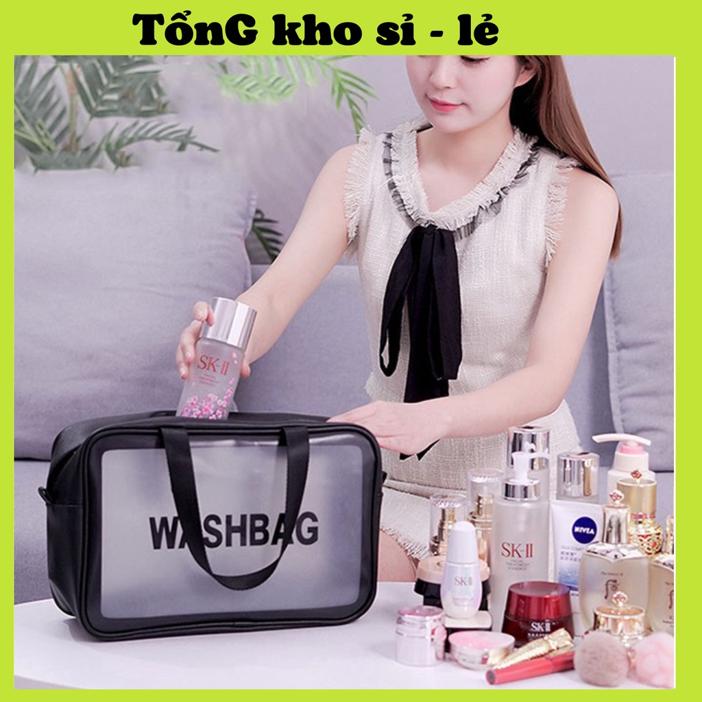 Túi Hộp Đựng Mỹ Phẩm, Đồ Trang Điểm Đi Du Lịch Cá Nhân Washbag Trong Suốt Có Khóa Kéo, Chống Thấm Nước Tiện Dụng 88249