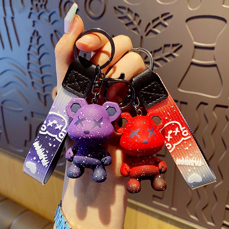 Móc khóa Mickey x Kaws cute dùng móc cặp, balo, túi xách chất liệu PVC nhiều màu sắc - Ráp