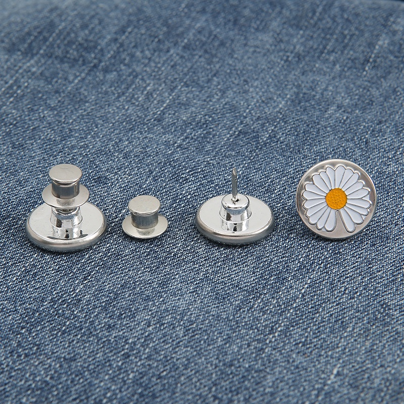 Set 5 Nút Kim Loại Có Thể Điều Chỉnh Dành Cho Quần Jean Diy