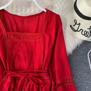 (sẵn) VÁY BOHEMIAN SÒ ĐẮP REN