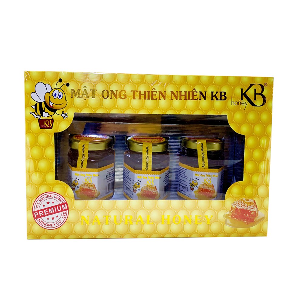 Combo 3 lọ mật ong nguyên chất KB 70ml/Lọ