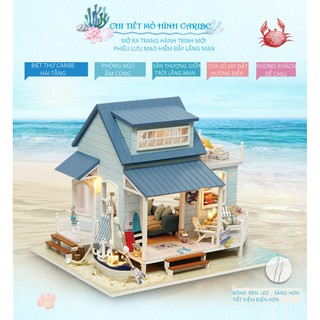 Mô hình DIY biệt thự Caribe xinh xắn