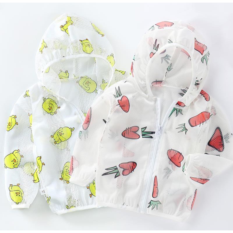 Áo khoác gió, chống nắng hàng Quảng Châu chất cotton giấy dễ thương cho bé8-18kg
