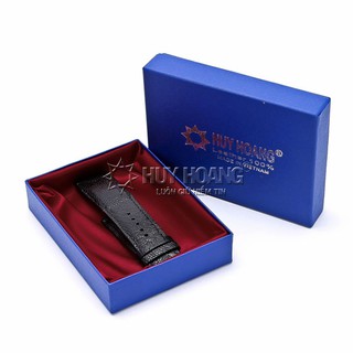 Dây đồng hồ da đà điểu màu đen PH8401