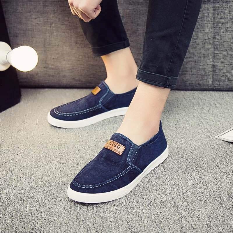 Giày Lười Vải Jean Thời Trang - Màu Xanh Đậm | BigBuy360 - bigbuy360.vn