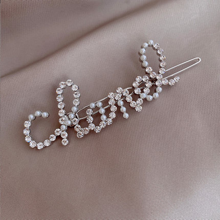 Kẹp tóc nữ thời trang hàn quốc với mũi khoan kẹp tóc một từ kẹp phụ kiện kẹp tóc phụ kiện