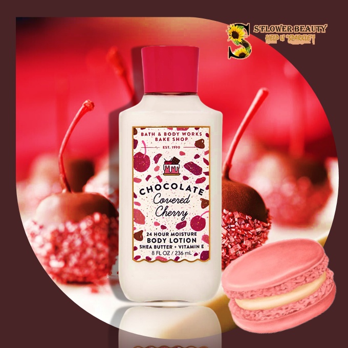 Sữa Dưỡng Thể Lưu Hương Bath &amp; Body Works - Chocolate Covered Cherry | Raspberry Jam Donut | Strawberry Pound Cake