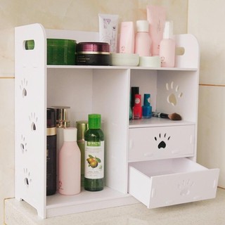 KỆ GỖ TRANG ĐIỂM 2 NGĂN KÉO HOẠ TIẾT CHÂN GẤU