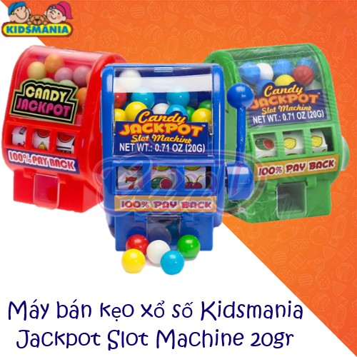 Máy bán kẹo xổ số Kidsmania Jackpot Slot Machine 20gr Mỹ siêu rẻ thumbnail