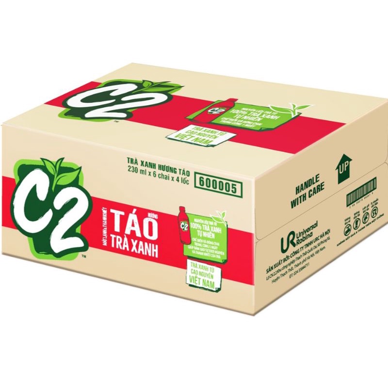 thùng 24 chai C2 hương táo